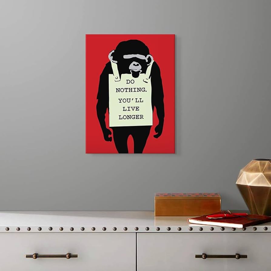 Amazon.co.jp: 7 CANVAS Banksy バンクシー ゴリラ ポスター